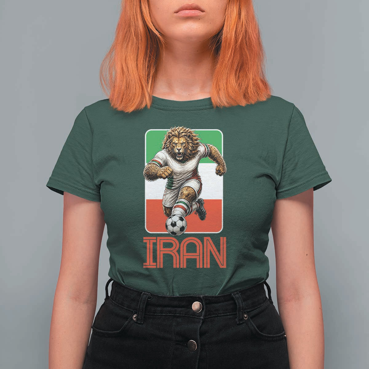 Persian Lions Soccer Fan T Shirt For Women Proud Iranian Heritage Gift