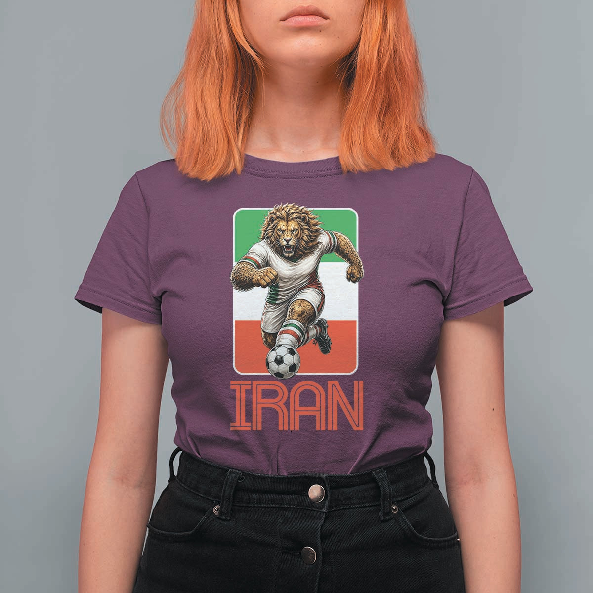 Persian Lions Soccer Fan T Shirt For Women Proud Iranian Heritage Gift