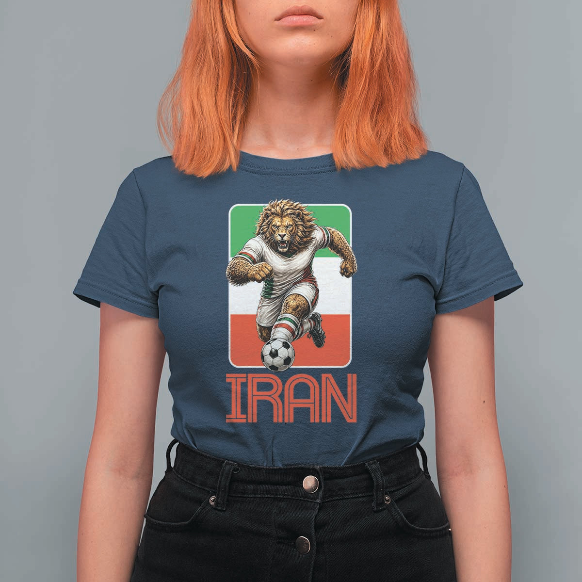 Persian Lions Soccer Fan T Shirt For Women Proud Iranian Heritage Gift