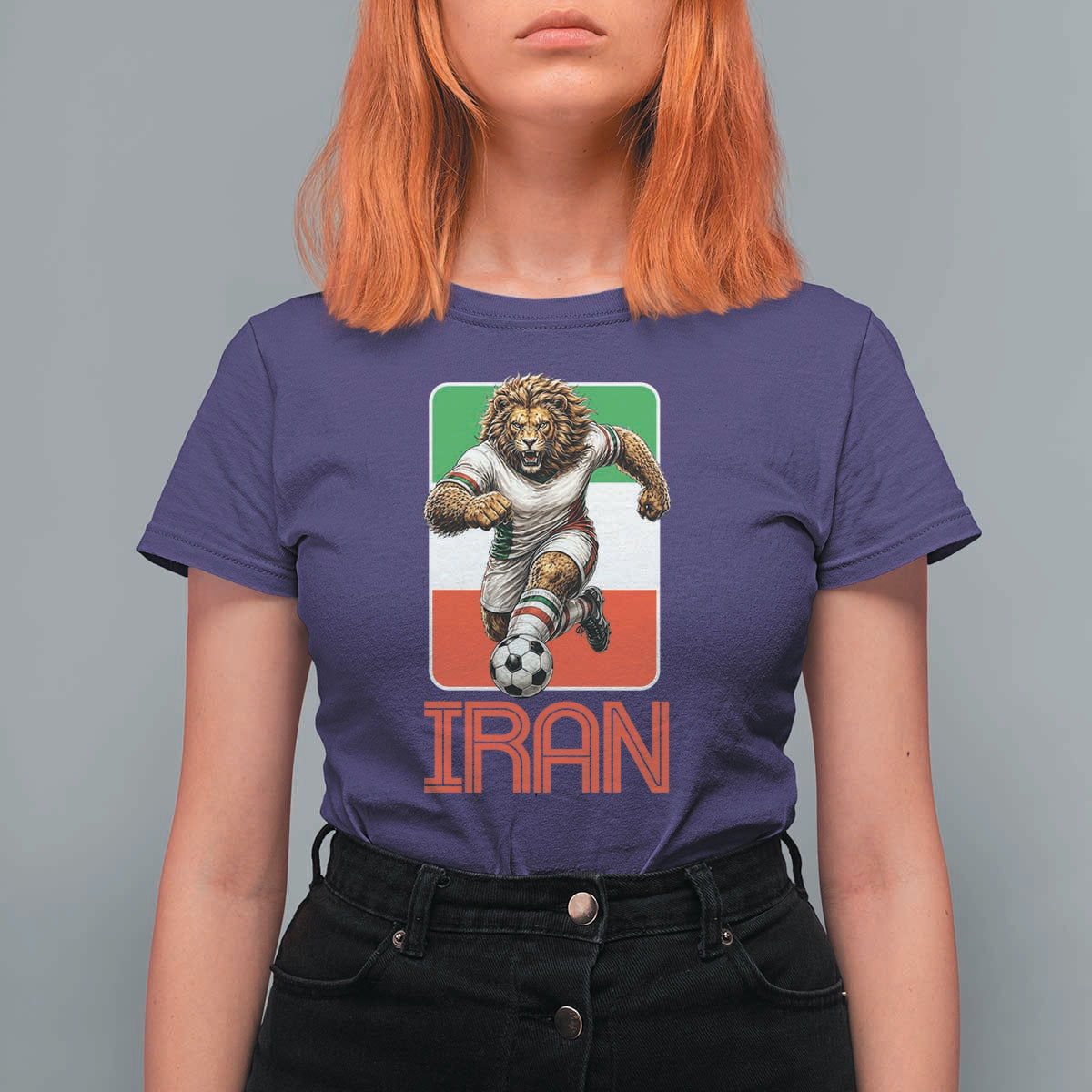 Persian Lions Soccer Fan T Shirt For Women Proud Iranian Heritage Gift