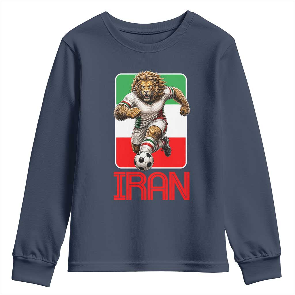 Persian Lions Soccer Fan Youth Sweatshirt Proud Iranian Heritage Gift