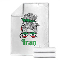 Persian Girl Power Soccer Fan Throw Blanket Team Iran Heritage Gift