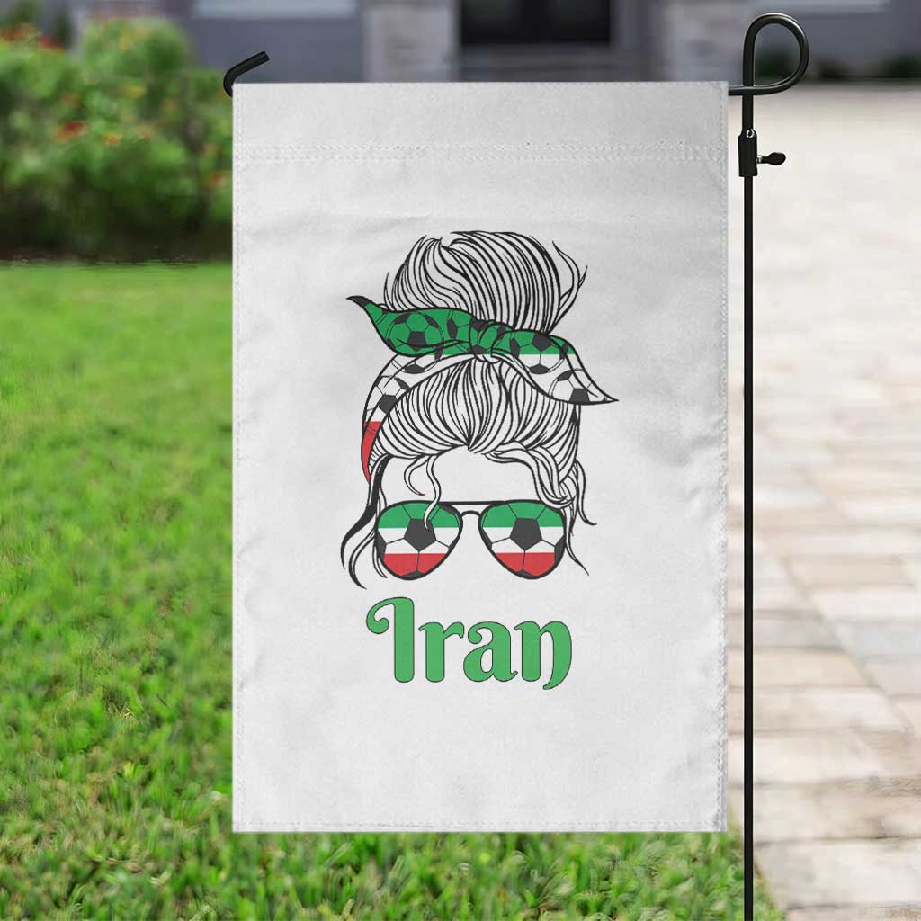 Persian Girl Power Soccer Fan Garden Flag Team Iran Heritage Gift