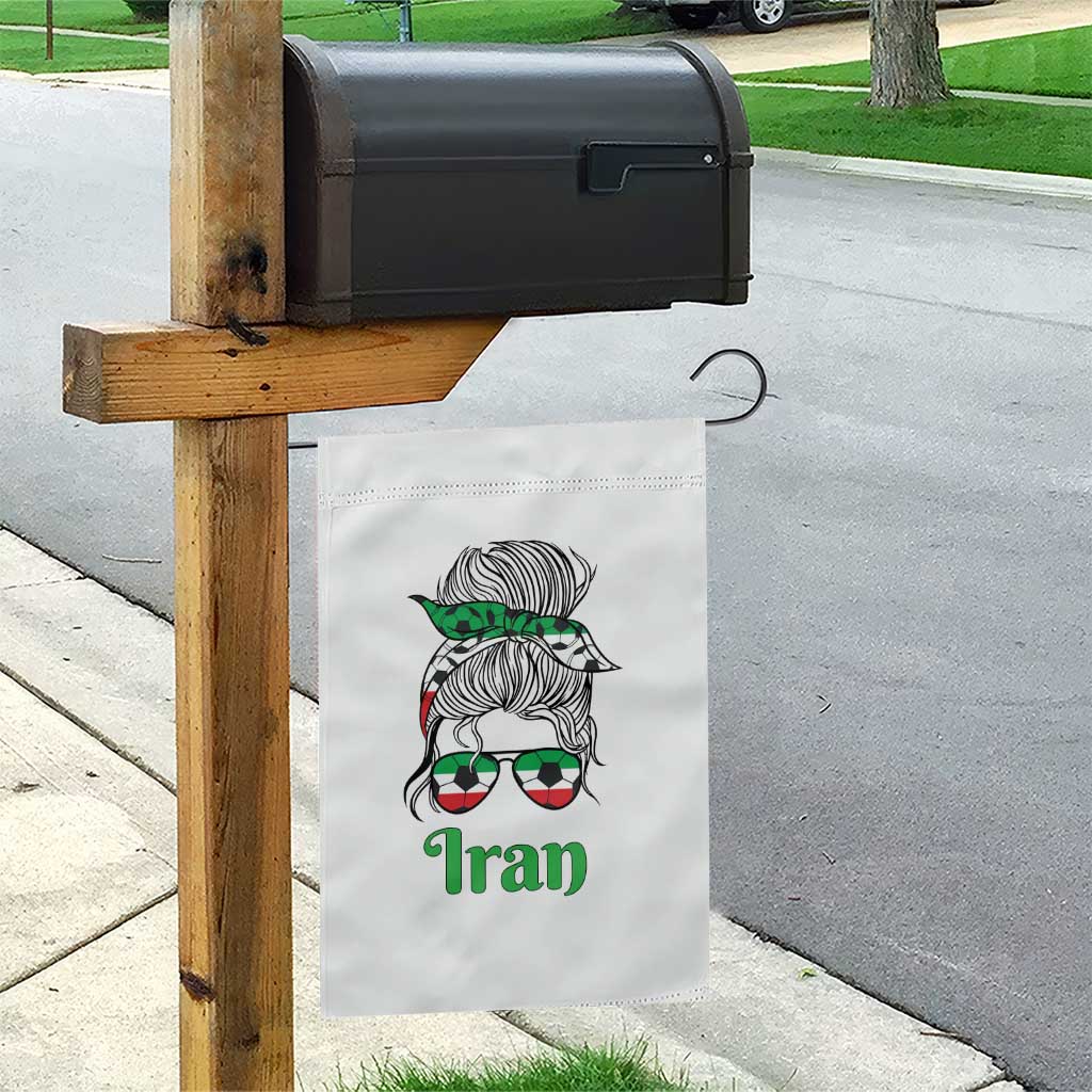 Persian Girl Power Soccer Fan Garden Flag Team Iran Heritage Gift