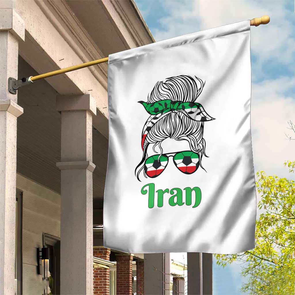 Persian Girl Power Soccer Fan Garden Flag Team Iran Heritage Gift