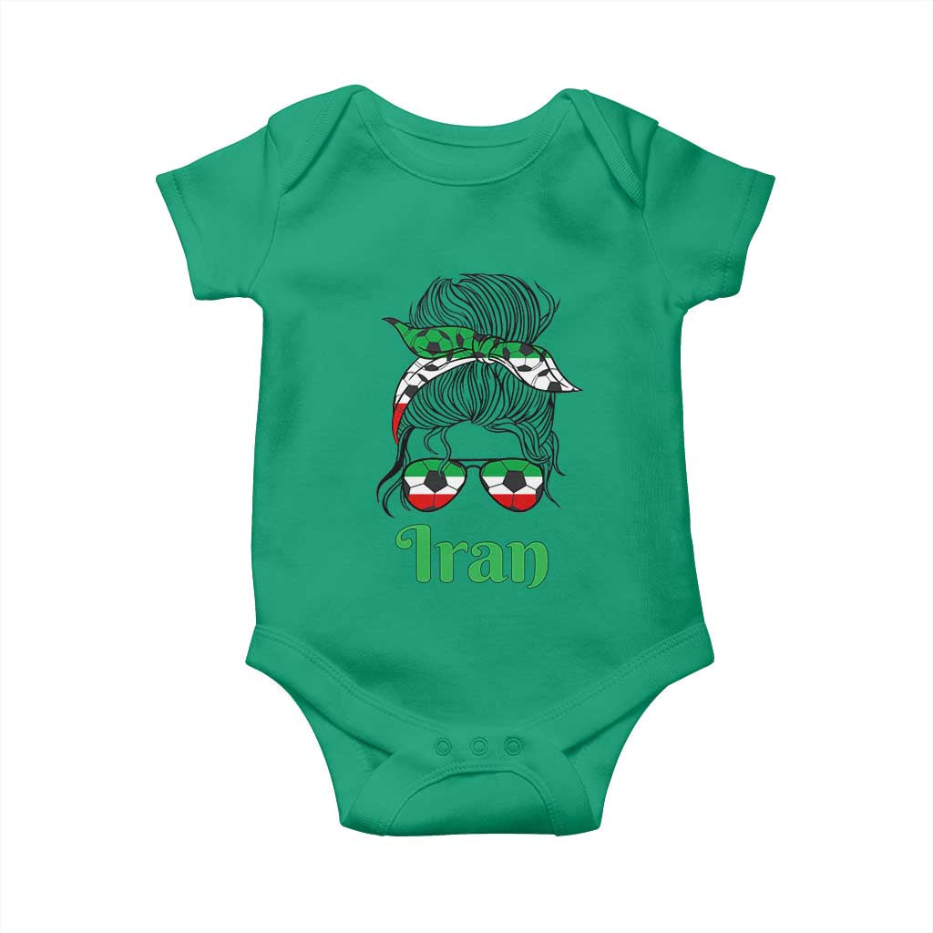 Persian Girl Power Soccer Fan Baby Onesie Team Iran Heritage Gift