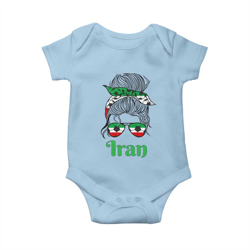 Persian Girl Power Soccer Fan Baby Onesie Team Iran Heritage Gift