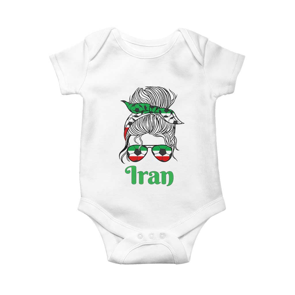 Persian Girl Power Soccer Fan Baby Onesie Team Iran Heritage Gift