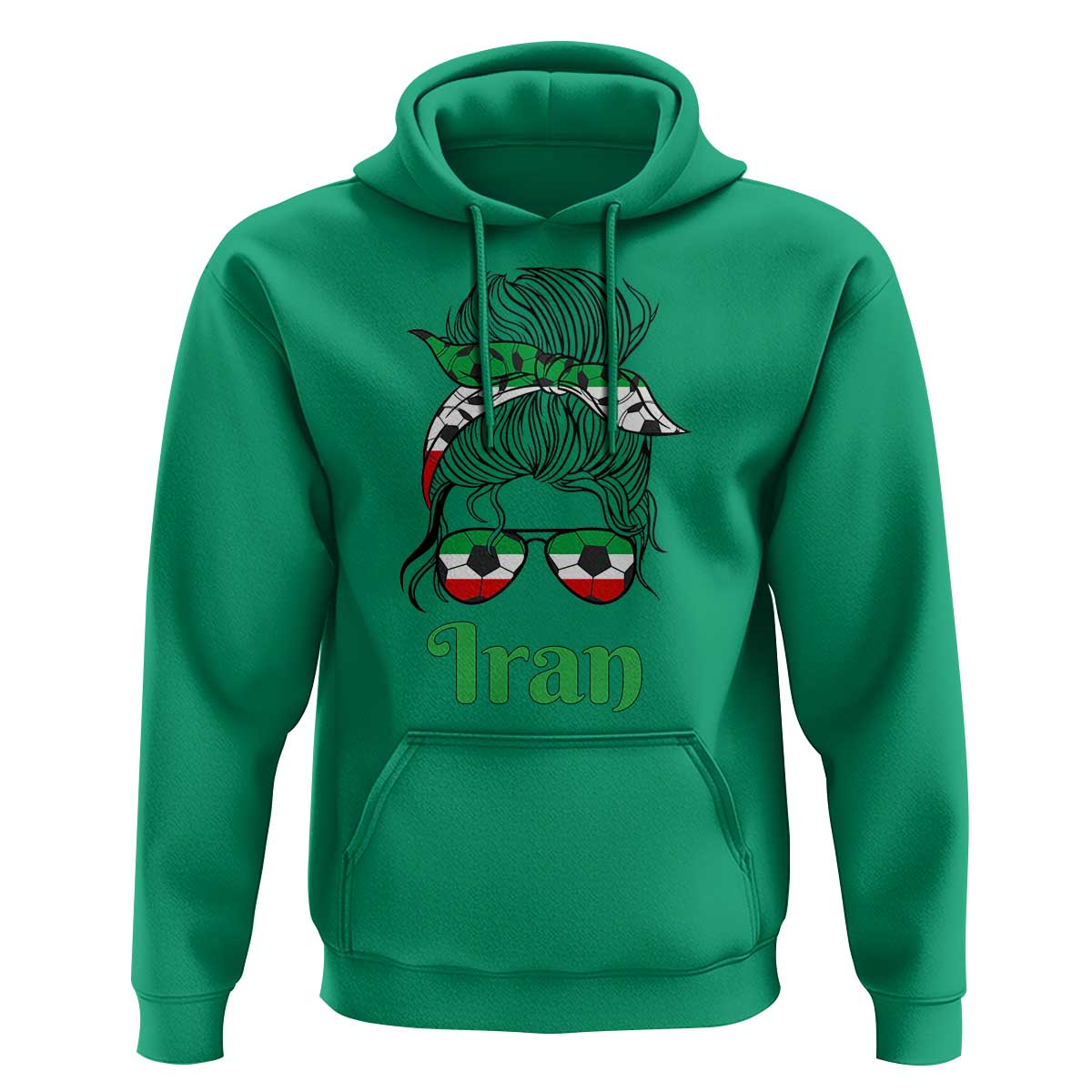 Persian Girl Power Soccer Fan Hoodie Team Iran Heritage Gift