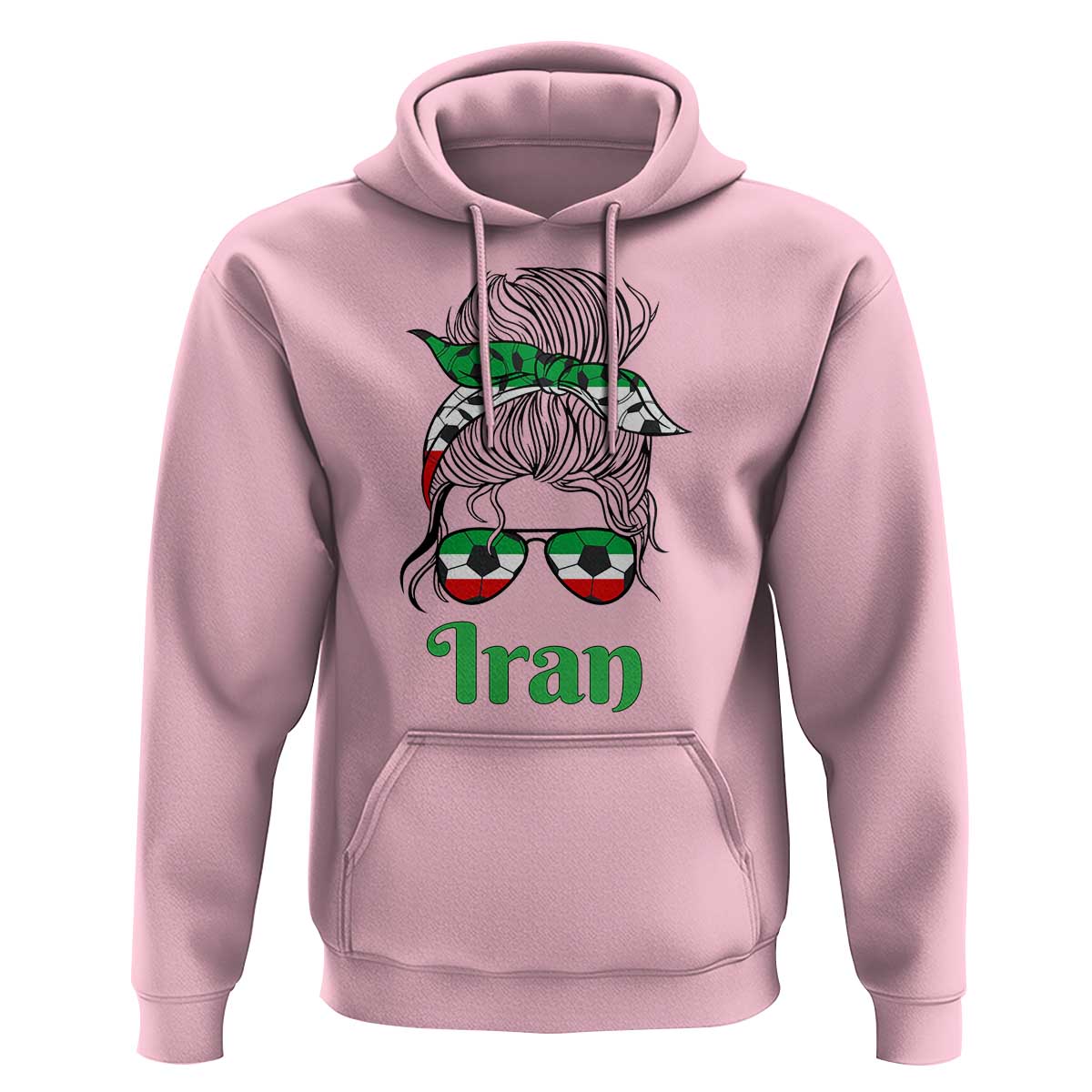 Persian Girl Power Soccer Fan Hoodie Team Iran Heritage Gift