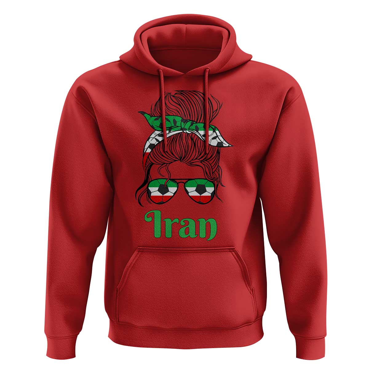 Persian Girl Power Soccer Fan Hoodie Team Iran Heritage Gift
