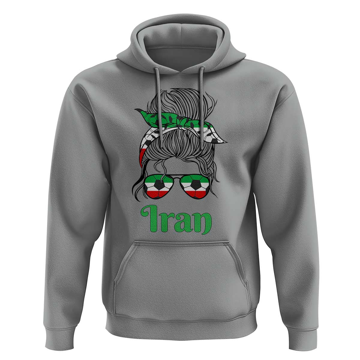 Persian Girl Power Soccer Fan Hoodie Team Iran Heritage Gift