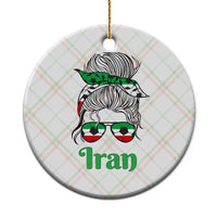 Persian Girl Power Soccer Fan Ceramic Ornament Team Iran Heritage Gift