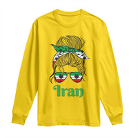 Persian Girl Power Soccer Fan Long Sleeve Shirt Team Iran Heritage Gift