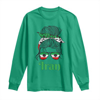 Persian Girl Power Soccer Fan Long Sleeve Shirt Team Iran Heritage Gift