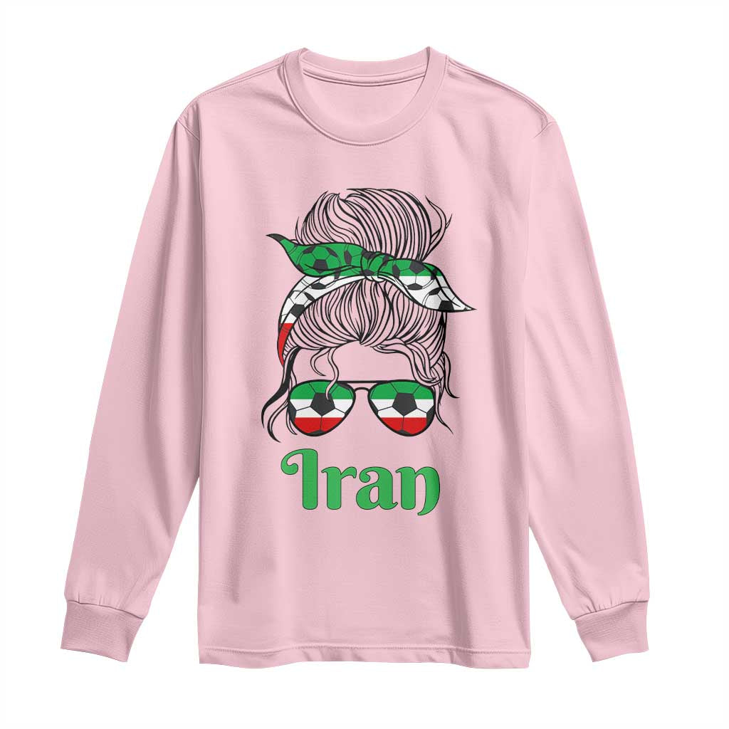 Persian Girl Power Soccer Fan Long Sleeve Shirt Team Iran Heritage Gift