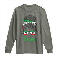 Persian Girl Power Soccer Fan Long Sleeve Shirt Team Iran Heritage Gift