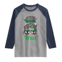 Persian Girl Power Soccer Fan Raglan Shirt Team Iran Heritage Gift