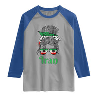 Persian Girl Power Soccer Fan Raglan Shirt Team Iran Heritage Gift