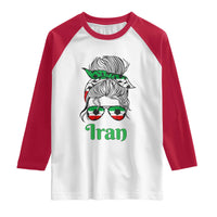 Persian Girl Power Soccer Fan Raglan Shirt Team Iran Heritage Gift