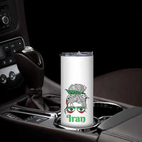 Persian Girl Power Soccer Fan Skinny Tumbler Team Iran Heritage Gift