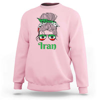 Persian Girl Power Soccer Fan Sweatshirt Team Iran Heritage Gift