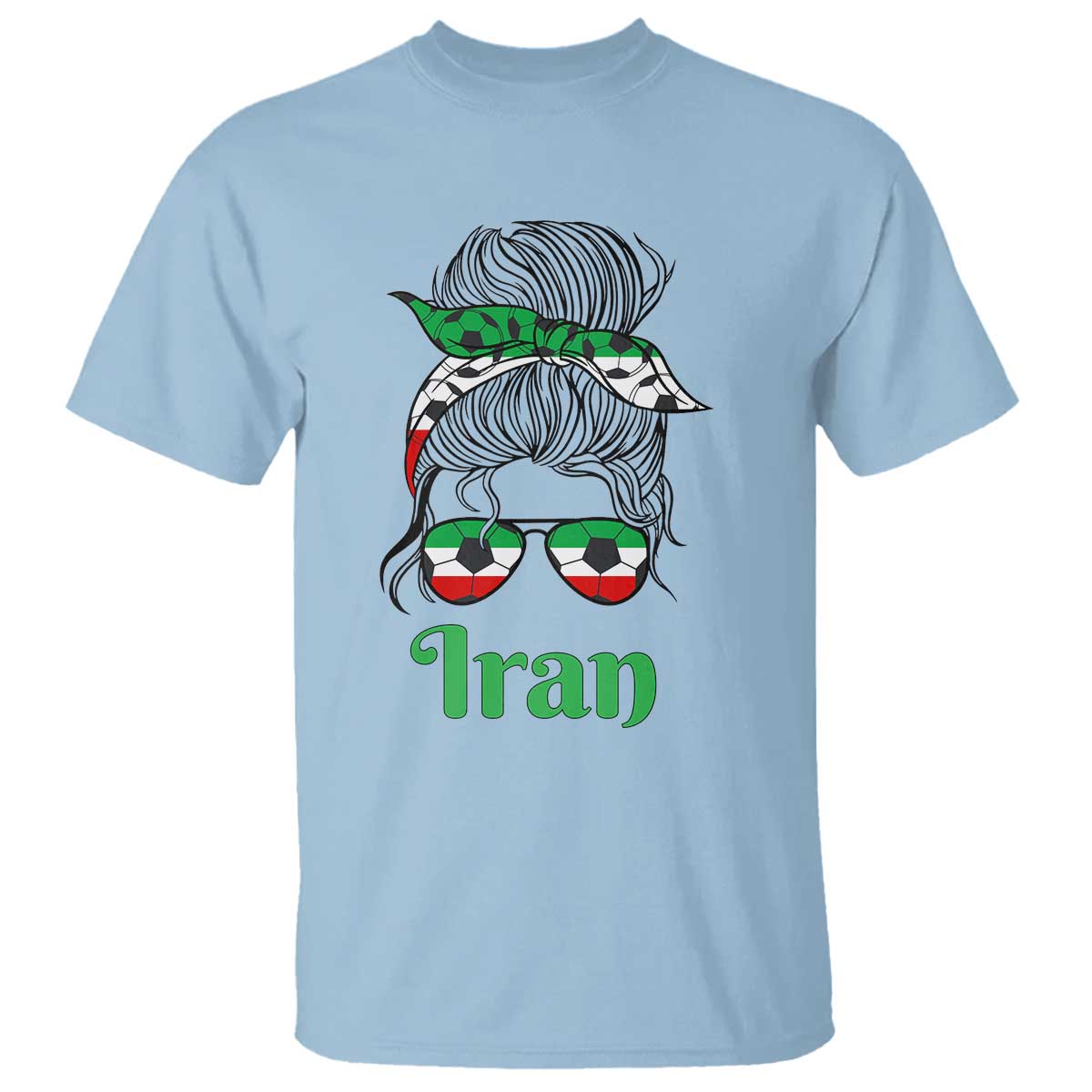Persian Girl Power Soccer Fan T Shirt Team Iran Heritage Gift