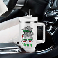 Persian Girl Power Soccer Fan Tumbler With Handle Team Iran Heritage Gift