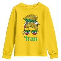 Persian Girl Power Soccer Fan Youth Sweatshirt Team Iran Heritage Gift