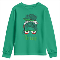 Persian Girl Power Soccer Fan Youth Sweatshirt Team Iran Heritage Gift