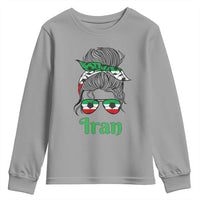Persian Girl Power Soccer Fan Youth Sweatshirt Team Iran Heritage Gift