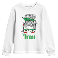 Persian Girl Power Soccer Fan Youth Sweatshirt Team Iran Heritage Gift