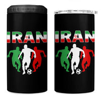 Supporting Iran Soccer Fan 4 in 1 Can Cooler Tumbler Proud Persian Heritage Gift