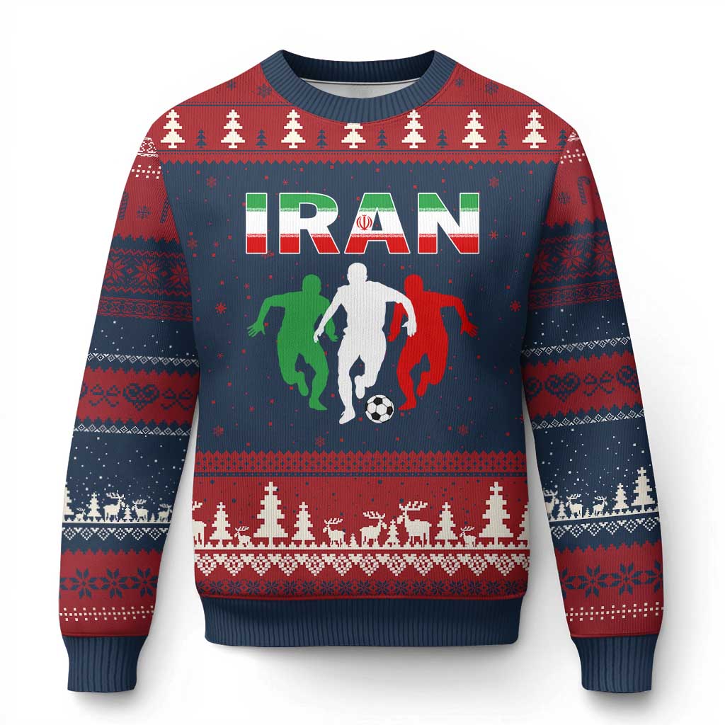 Supporting Iran Soccer Fan Ugly Christmas Sweater Proud Persian Heritage Gift