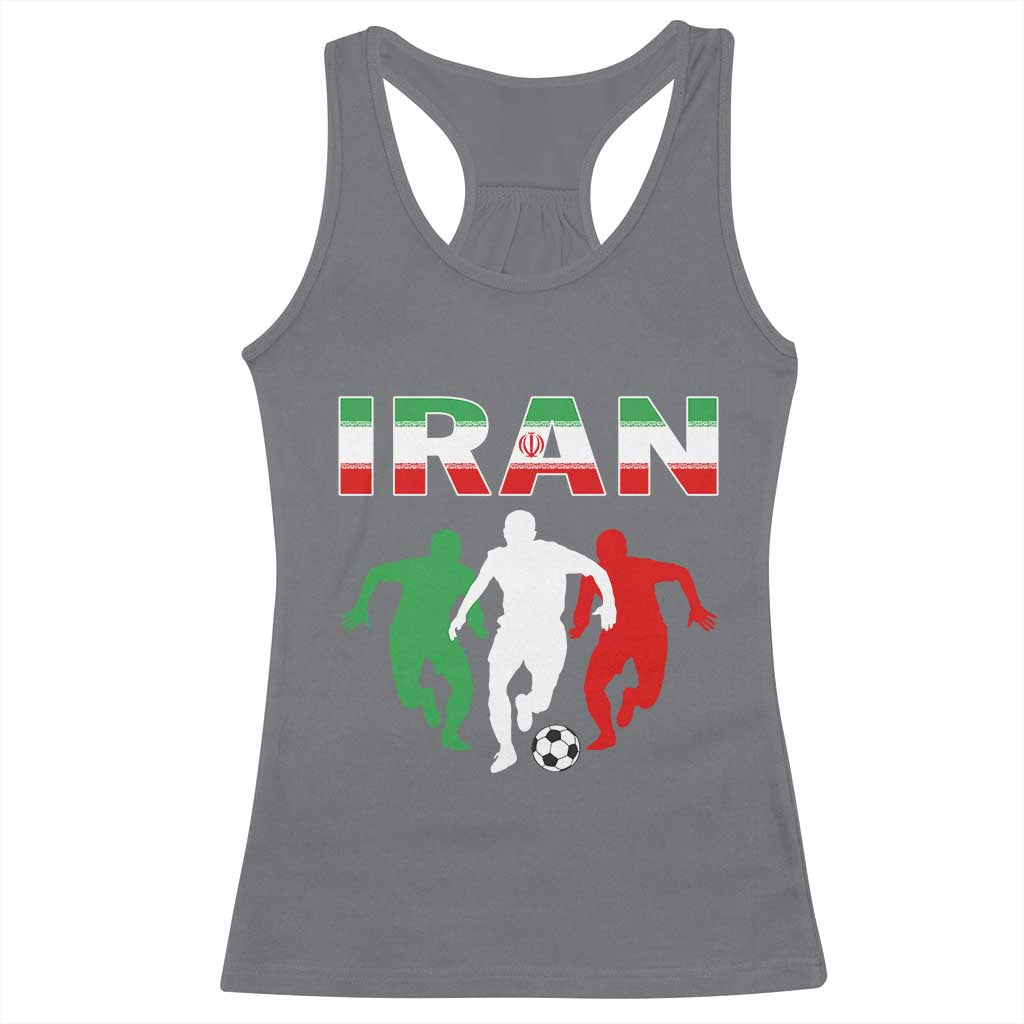 Supporting Iran Soccer Fan Racerback Tank Top Proud Persian Heritage Gift