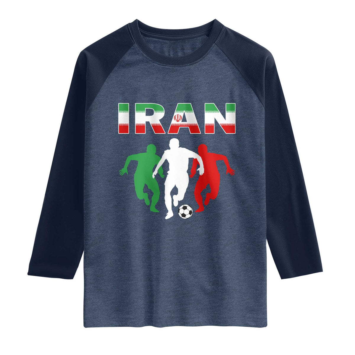 Supporting Iran Soccer Fan Raglan Shirt Proud Persian Heritage Gift