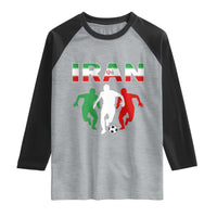 Supporting Iran Soccer Fan Raglan Shirt Proud Persian Heritage Gift