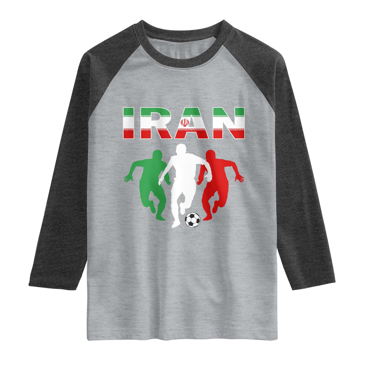 Supporting Iran Soccer Fan Raglan Shirt Proud Persian Heritage Gift