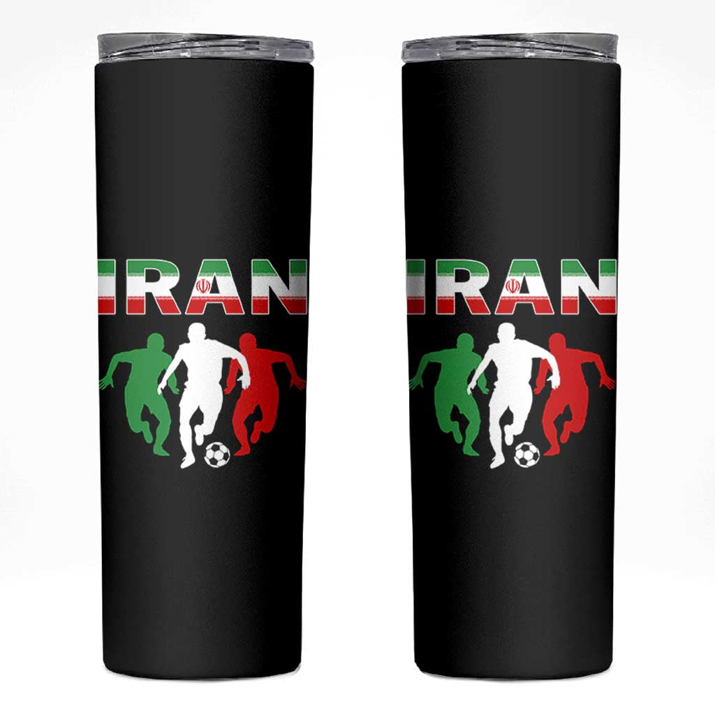 Supporting Iran Soccer Fan Skinny Tumbler Proud Persian Heritage Gift