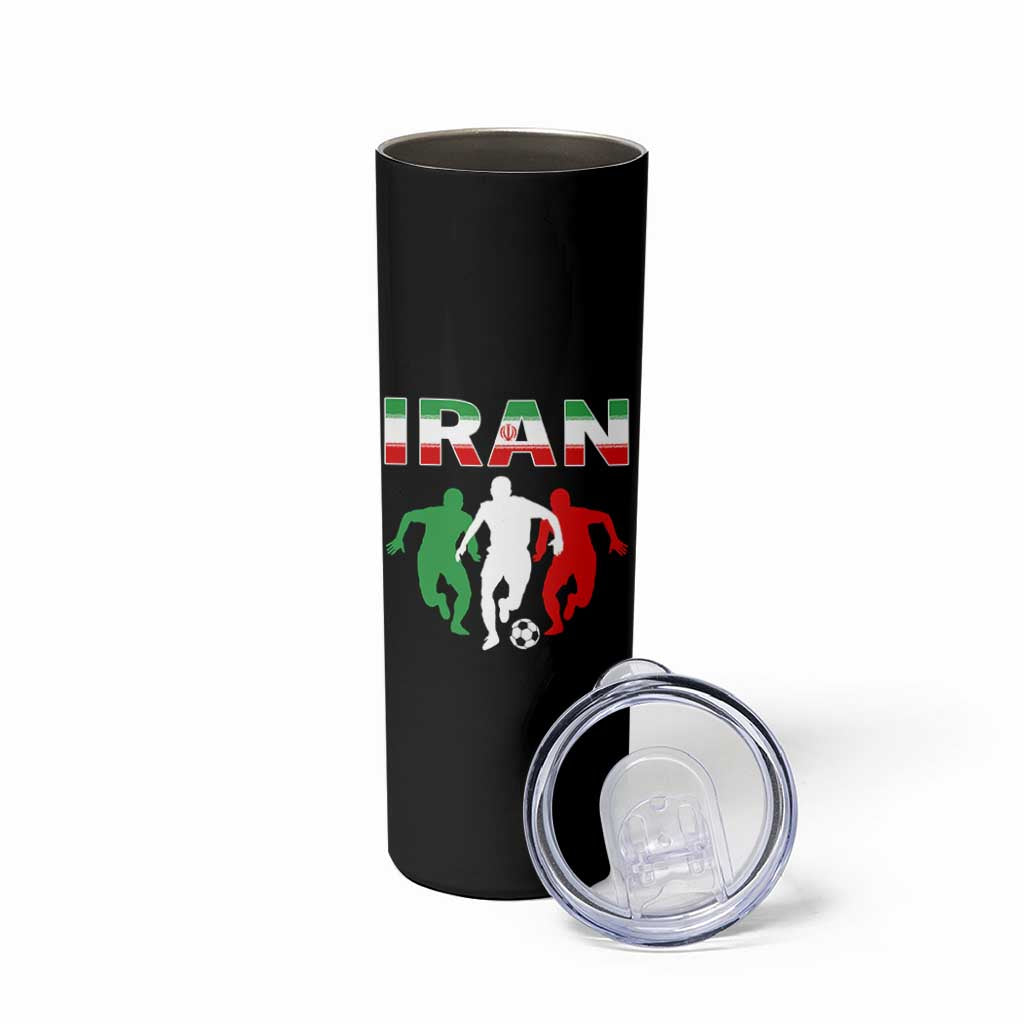 Supporting Iran Soccer Fan Skinny Tumbler Proud Persian Heritage Gift