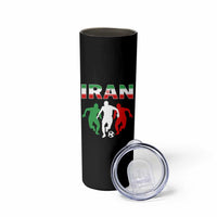 Supporting Iran Soccer Fan Skinny Tumbler Proud Persian Heritage Gift