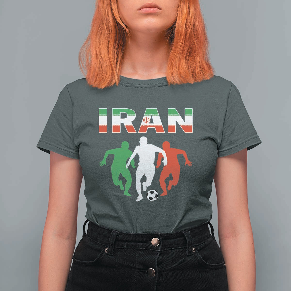Supporting Iran Soccer Fan T Shirt For Women Proud Persian Heritage Gift