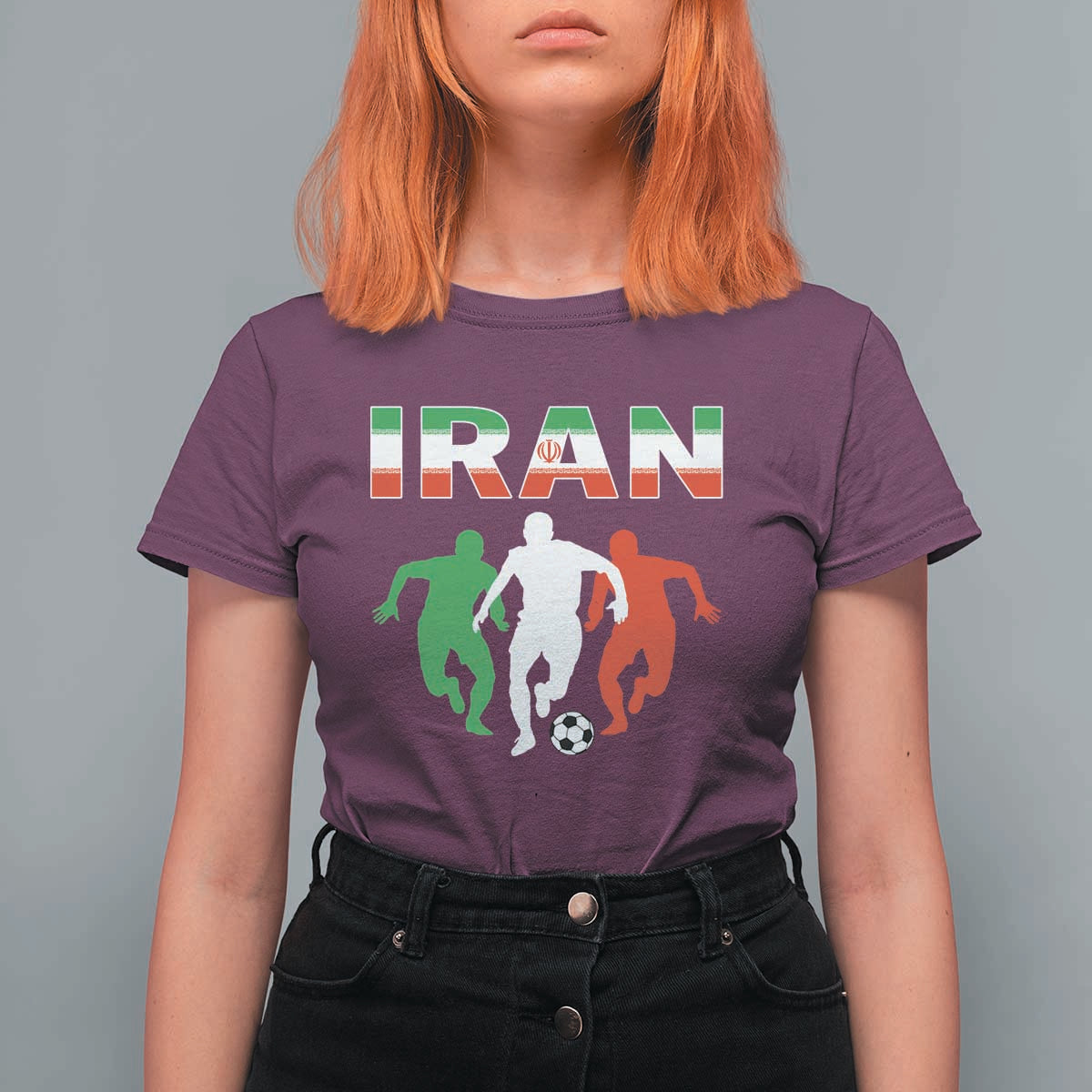 Supporting Iran Soccer Fan T Shirt For Women Proud Persian Heritage Gift