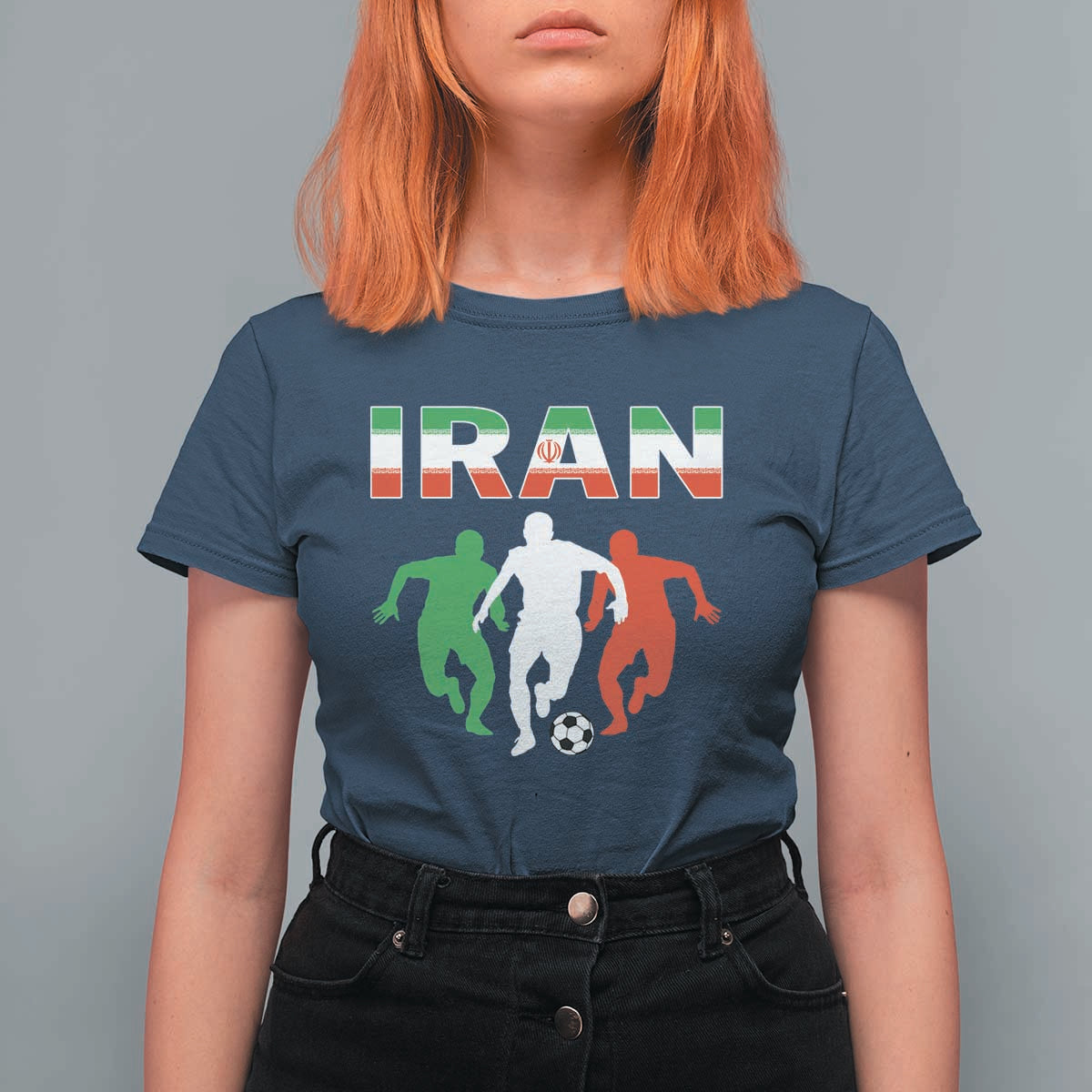 Supporting Iran Soccer Fan T Shirt For Women Proud Persian Heritage Gift
