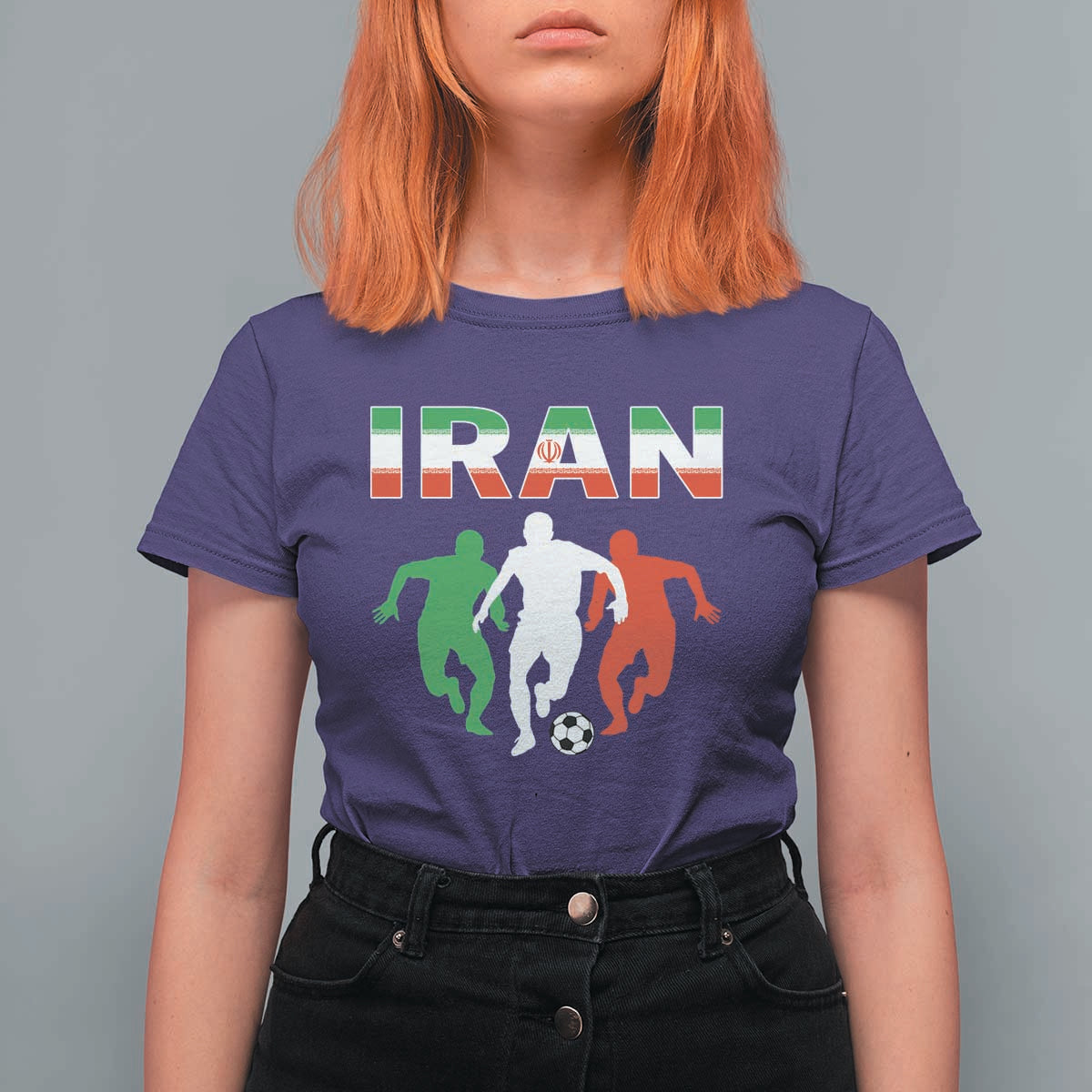 Supporting Iran Soccer Fan T Shirt For Women Proud Persian Heritage Gift
