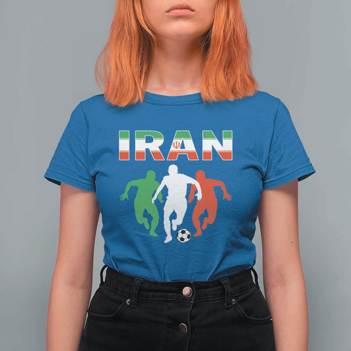 Supporting Iran Soccer Fan T Shirt For Women Proud Persian Heritage Gift