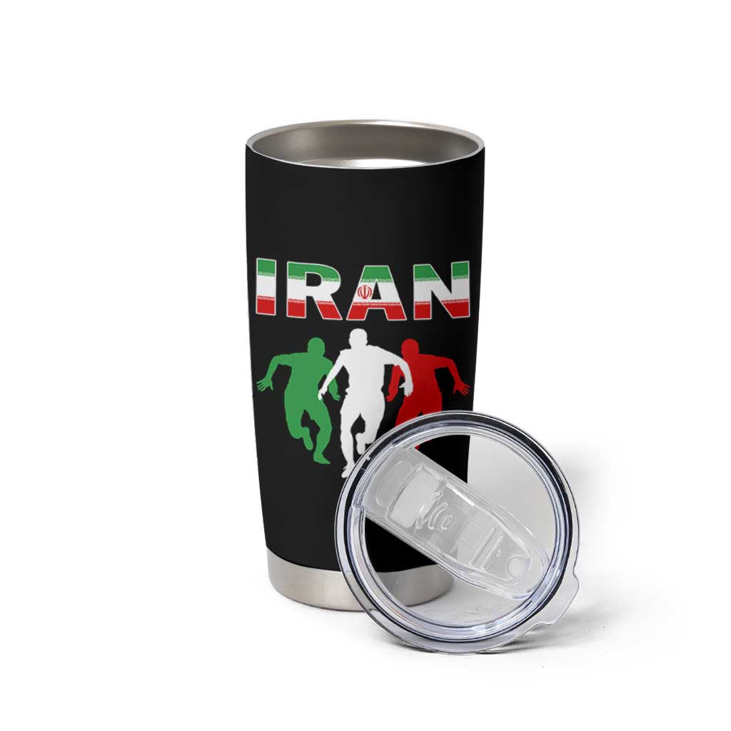 Supporting Iran Soccer Fan Tumbler Cup Proud Persian Heritage Gift