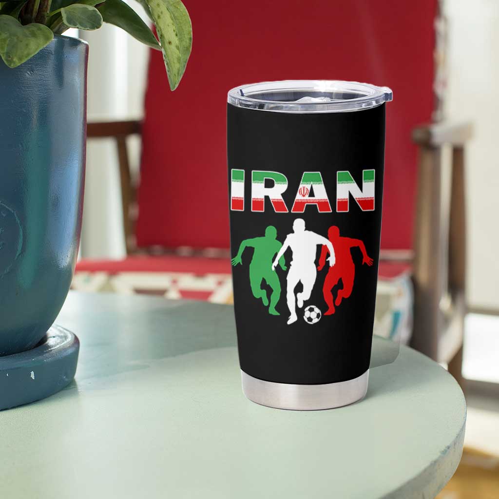 Supporting Iran Soccer Fan Tumbler Cup Proud Persian Heritage Gift