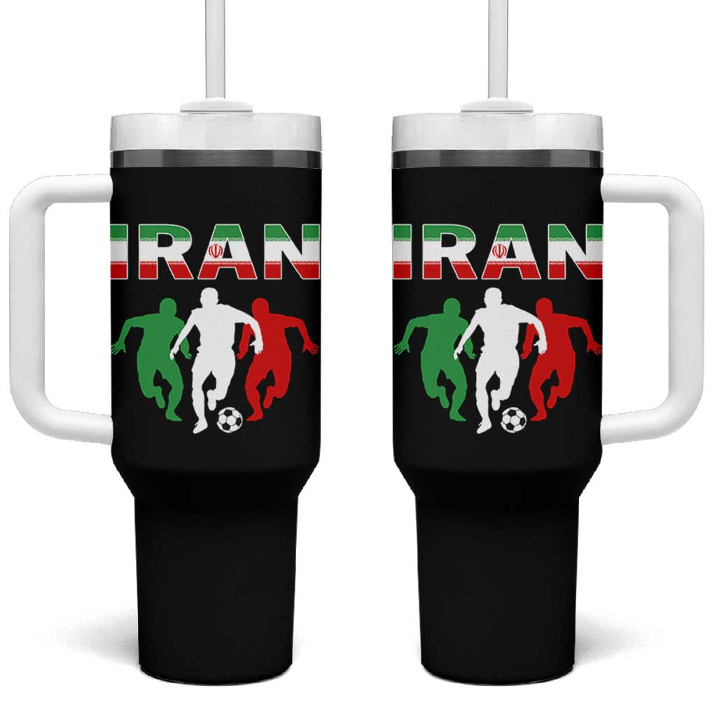 Supporting Iran Soccer Fan Tumbler With Handle Proud Persian Heritage Gift