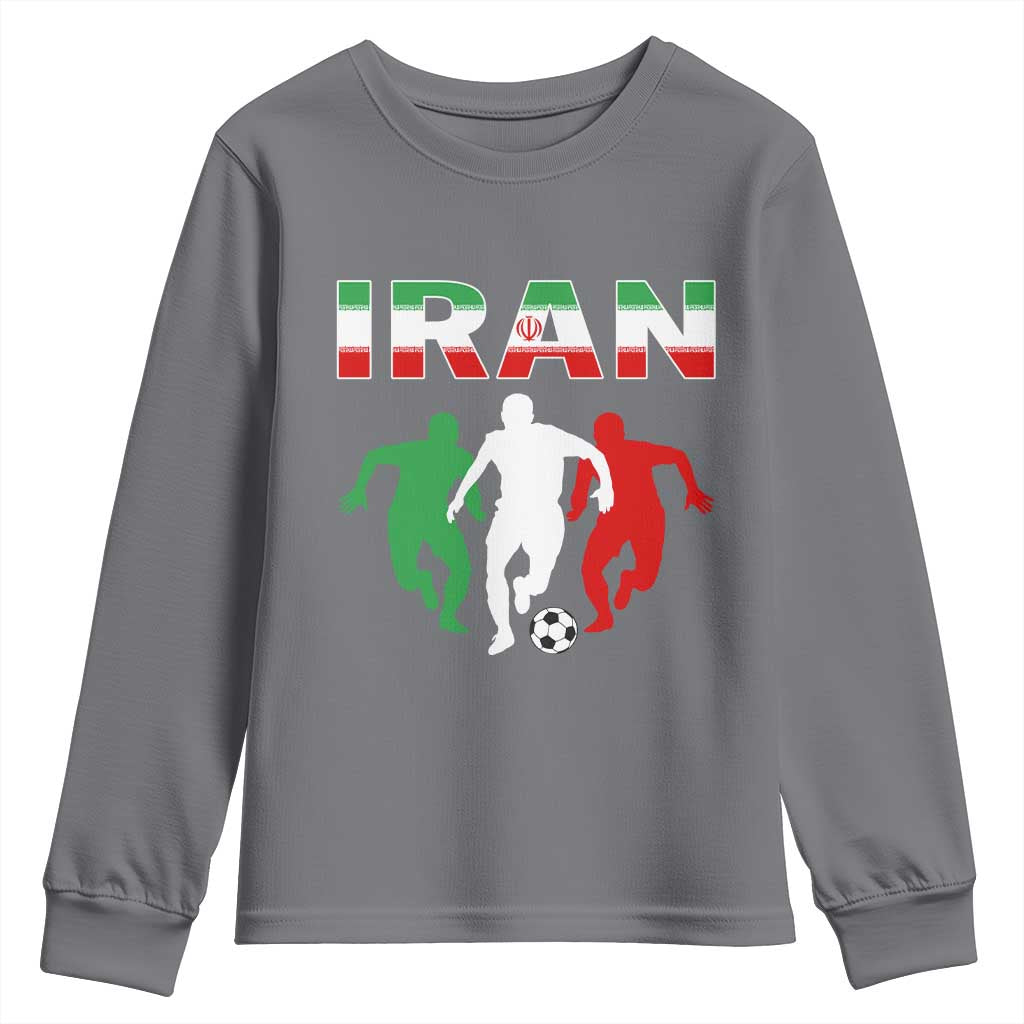 Supporting Iran Soccer Fan Youth Sweatshirt Proud Persian Heritage Gift